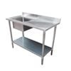 Modular Systems Single Sink Bench Left Handed 1500x600x900mm 1500-6-ssbl