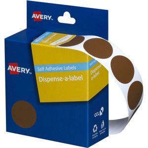 Avery Self-Adhesive Dot Labels 24mm (500pcs) (Brown)