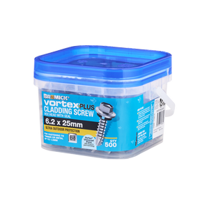 Bremick Vortex Plus Cladding Screw 6.2 x 25mm HEX B8 PK500