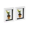 Nicola Spring 5" X 7" White 3d Box Photo Frames - 4" X 6" Mount - Pack Of 2