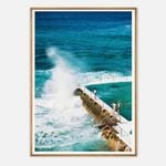 Galrie Bondi Beach Icebergs II Art Print Photography, Wood Frame, A0 84 x 119cm (33 x 47inch)