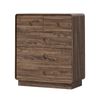 Oikiture 5 Chest Of Drawers Tallboy Dresser Storage Bedroom Living Room Walnut
