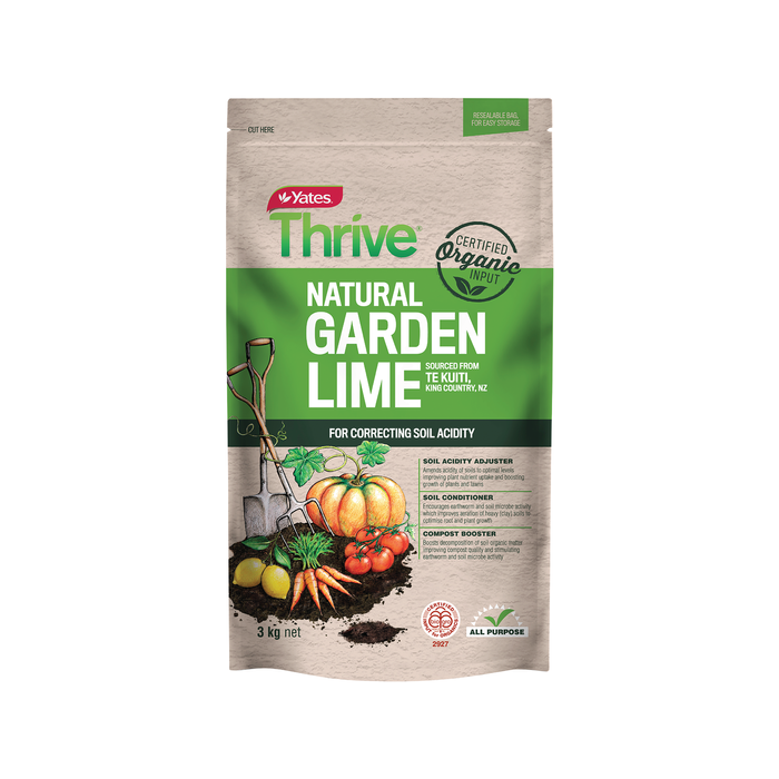 Yates Thrive 3kg Certified Organic Natural Garden Lime