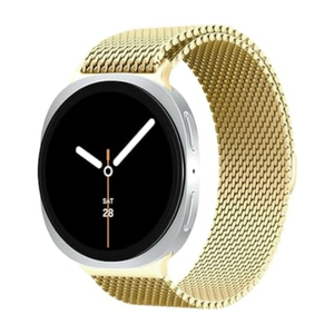 Samsung Galaxy Watch 8 40mm/44mm/Classic 46mm Stainless Steel Magnetic Milanese Loop Watch Band Strap (Gold)