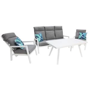 Eden 4pc Lounge Setting - White