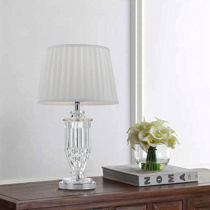 Telbix Chrome/Clear/White Adria Table Lamp