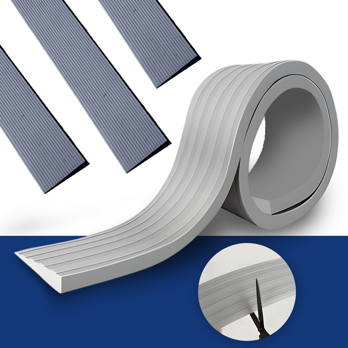Heeve 900 x 250 x 44mm Grey Indoor Self-Adhesive Flexible Threshold ...