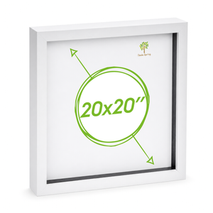 Nicola Spring Acrylic 3d Box Photo Frame - 20" X 20"  - White