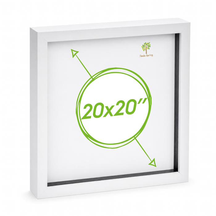 Nicola Spring Acrylic 3d Box Photo Frame - 20" X 20"  - White