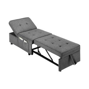 Oikiture 4 in 1 Convertible Sofa Bed Linen Grey