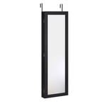 Costway Jewelry Cabinet Wall/Door Mounted Armoire w/Full Length Mirror Black