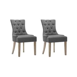 2x Dining Chairs Grey