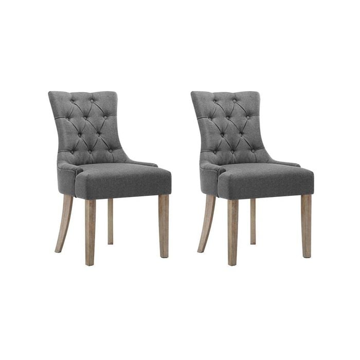 2x Dining Chairs Grey