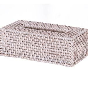 Society Home South Hampton Rectangular Tissue Box White Wash 10x26cm