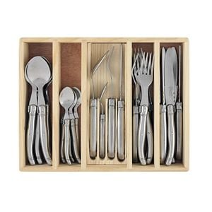 24pc Laguiole Silhouette Cutlery Set - Stainless Steel