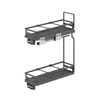 Kaboodle 200mm Pullout 2 Tier Solid Shelf
