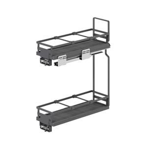 Kaboodle 200mm Pullout 2 Tier Solid Shelf