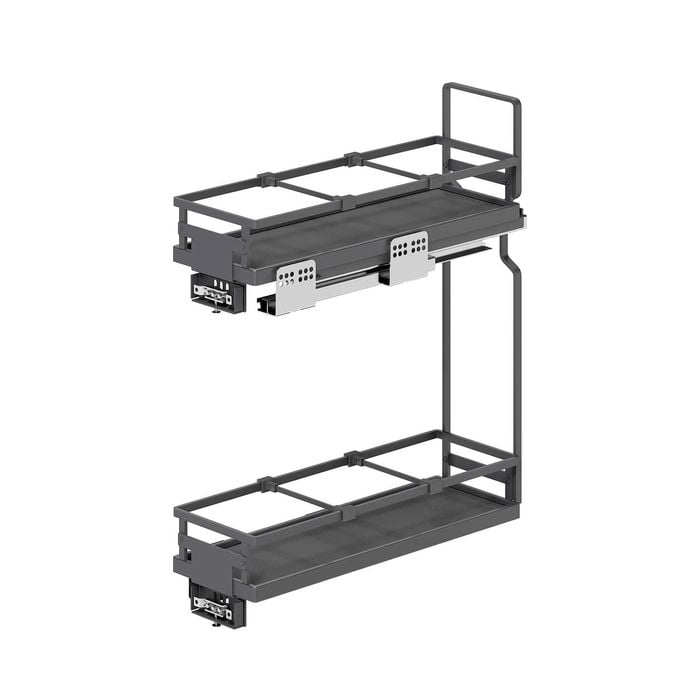 Kaboodle 200mm Pullout 2 Tier Solid Shelf