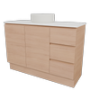 New England Joinery 1200mm King SilkSurface Top Floor Standing Vanity