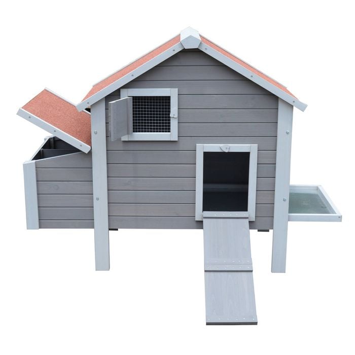 Yes4pets Grey Chicken Coop Rabbit Hutch Cat Cage Hen Chook House