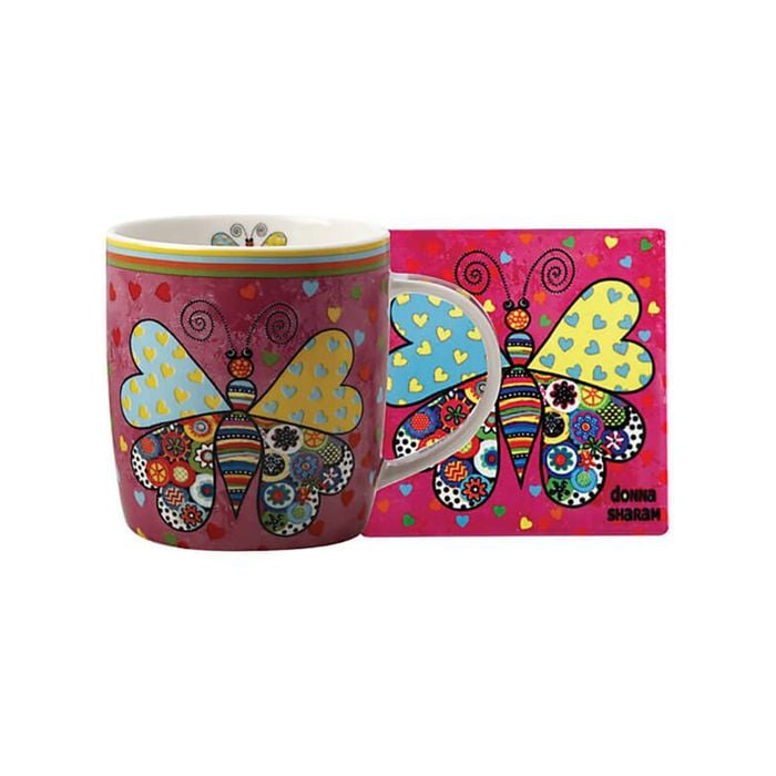 Maxwell & Williams Donna Sharam Uoouoo 370ml Mug & Coaster Set - I Love Uoo Uoo