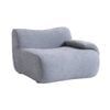Miuz Left Armrest Chair, 1pc Modular Sofa, Modern Ergonomic Grey Accent Chair