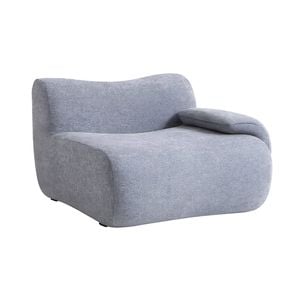 Miuz Left Armrest Chair, 1pc Modular Sofa, Modern Ergonomic Grey Accent Chair