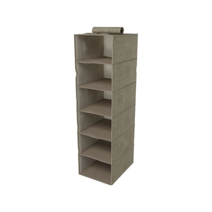Flexi Storage Wardrobe Ash 6 Shelf Hanging Organiser