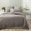 Renee Taylor Single/Double Attwood Cotton Quilted Coverlet Set Charcoal