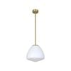 CLA Lighting CIOTOLA Interior Tipped Dome Frosted Glass Pendant Light- Small/Antique Brass