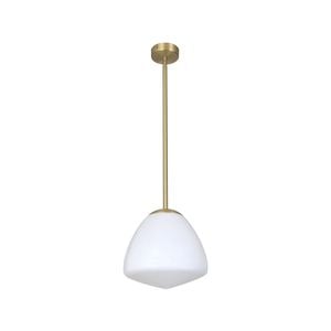 CLA Lighting CIOTOLA Interior Tipped Dome Frosted Glass Pendant Light- Small/Antique Brass