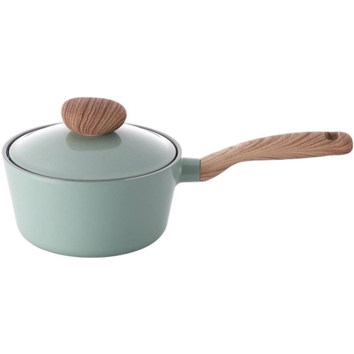 Neoflam Retro 18cm Sauce Pan Induction with Glass  Lid Green Demer
