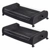 Levede 2x Under Bed Storage Containers for Shoe and Apparel Clear-Lidded Black