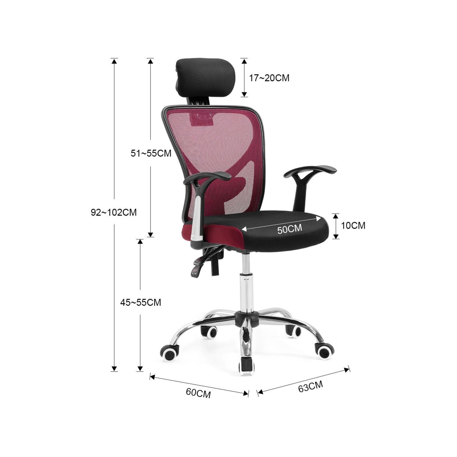Ergonomic High Back Mesh Office Chair With Back Lumbar Support Bunnings Australia