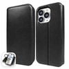 Tough On for Apple iPhone 15 Pro Case Magnetic Fine Detachable Leather