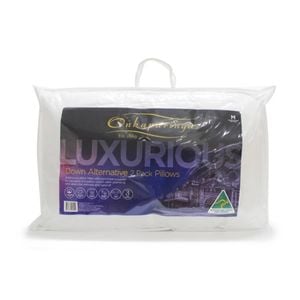 2pc Onkaparinga Down Alternative Pillows Microfibre Polyester Fill Ultra-Soft