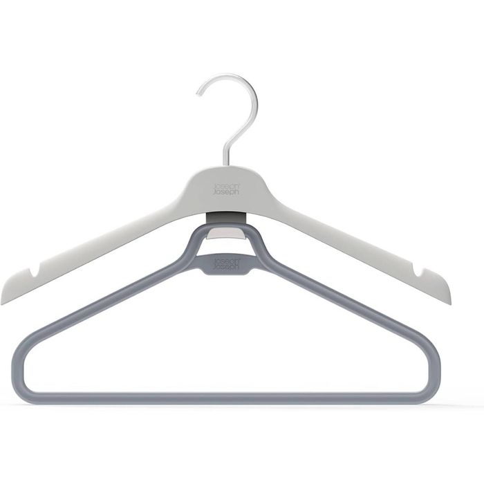 2pc Joseph Joseph Orderly Long Garment Wardrobe Hanger Hanging Organiser Ecru