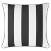 Mojo 45cm Cabana Stripe Black Cushion Cover With Pipe