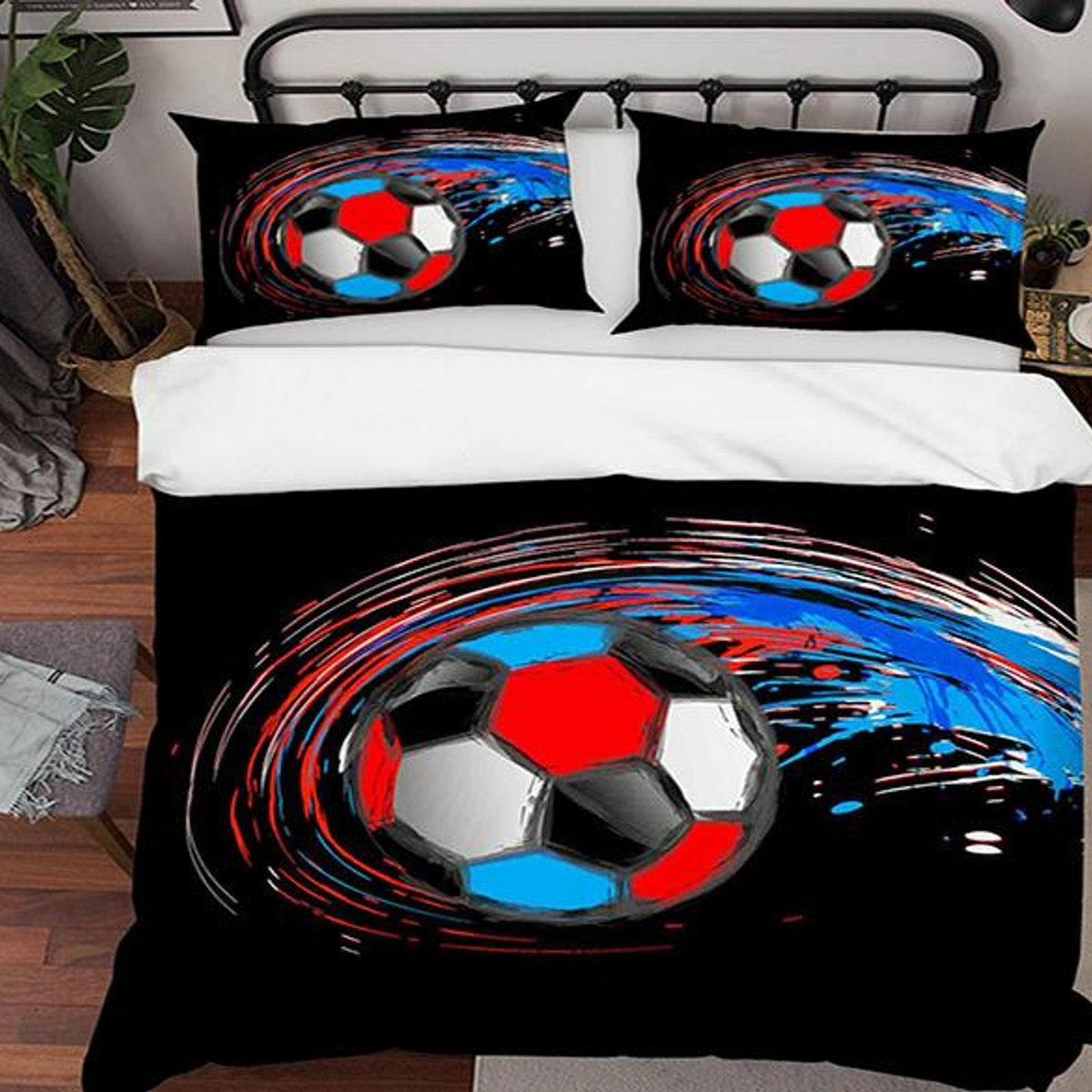 3D Air Football 137 Bedding Set Pillowcases Quilt Duvet Cover Set Queen ...