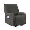 Artiss Recliner Chair Covers With Storage Side Pockets Grey Fabric