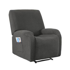 Artiss Recliner Chair Covers With Storage Side Pockets Grey Fabric