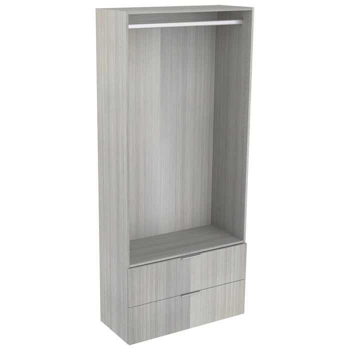 Lugna 2048 x 900 x 380mm Mist Hanging 2 Drawer Storage Cabinet