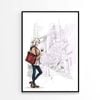 Lady With Red Bag Fashion Store Art Print 100% Australian Made 60x90cm (Poster)