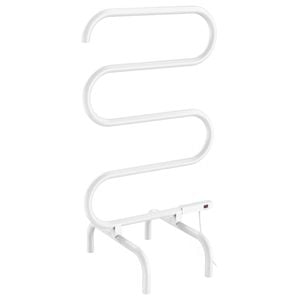 Estilo White 5 Bar Round Freestanding Heated Towel Rail