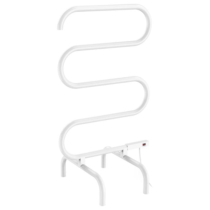 Estilo White 5 Bar Round Freestanding Heated Towel Rail