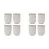 2x 4pc Ecology Stoneware Element Cuddle Drinking Mug Cup Blanc