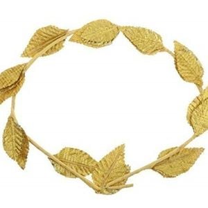 GOLD LEAF WREATH Greek Headband Crown Leaves Band Roman Costume Dress Party