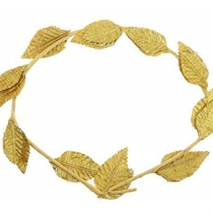 GOLD LEAF WREATH Greek Headband Crown Leaves Band Roman Costume Dress Party