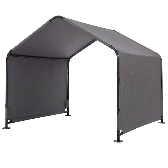 Costway Outdoor Dog Shade Shelter Dog Tent Canopy Portable Pet House w/Waterproof Roof-Grey