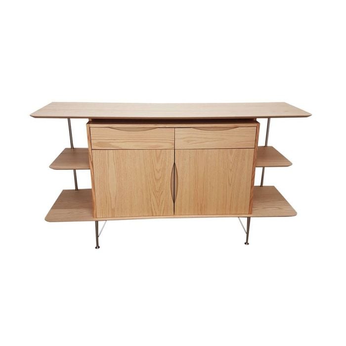 6IXTY2 Scandinavian Sideboard Buffet Unit Storage Cabinet - Oak